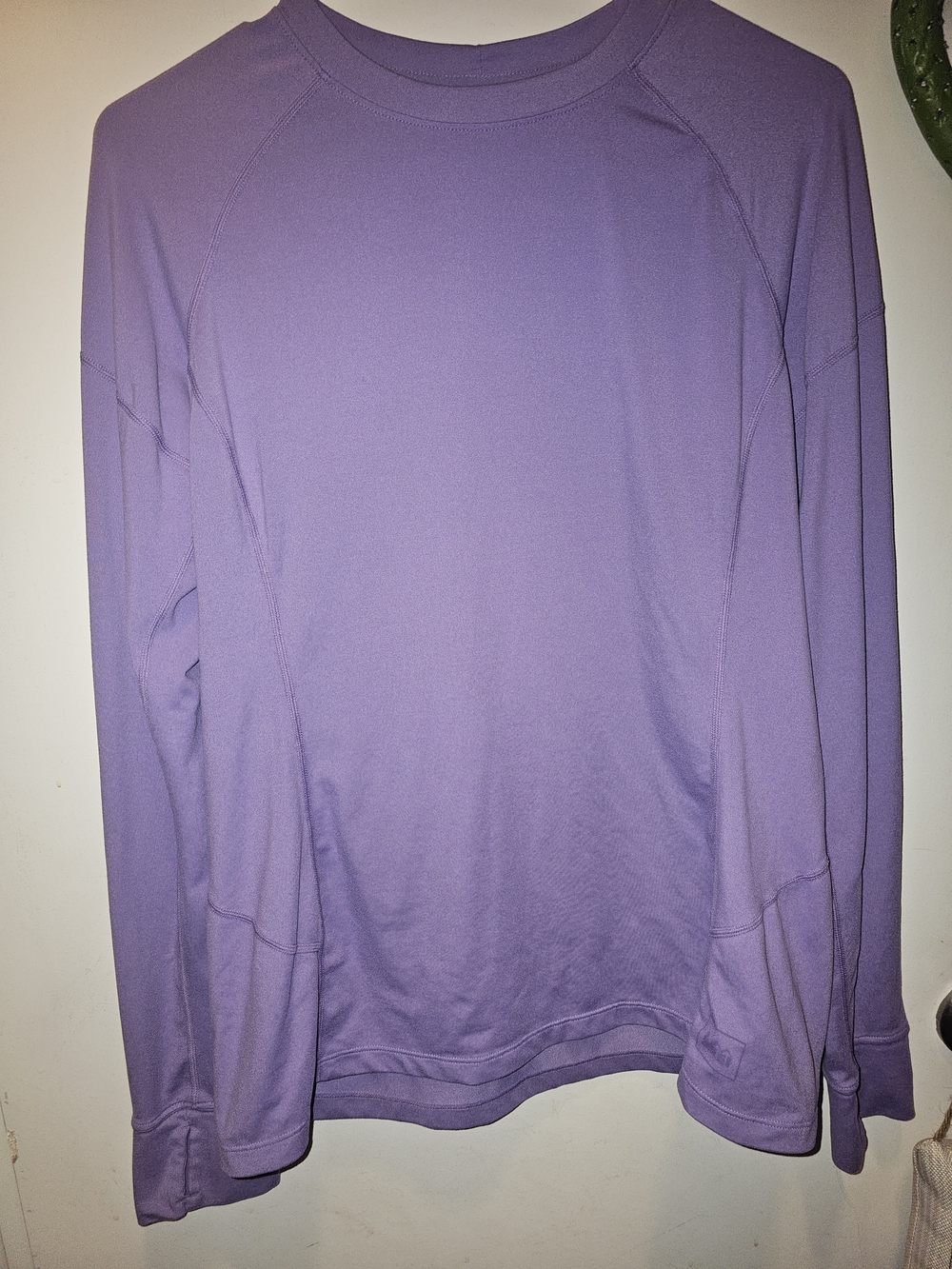 REI Women's Purple Long Sleeve Active Shirt LG Thumb Holes Gorp Core Granola Gir